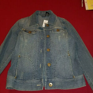 Vanity button down jean jacket size M, new with tags!